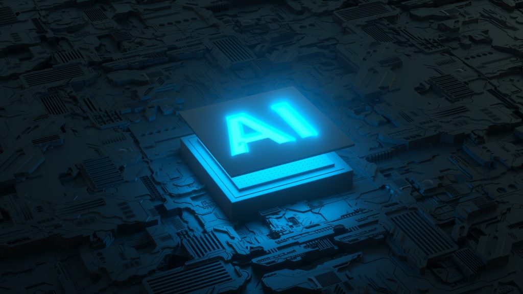 circuit board and ai micro processor artificial intelligence of digital human 3d render